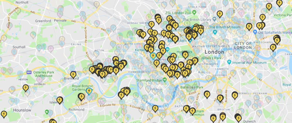 Zap-Map integrates ubitricity charge points